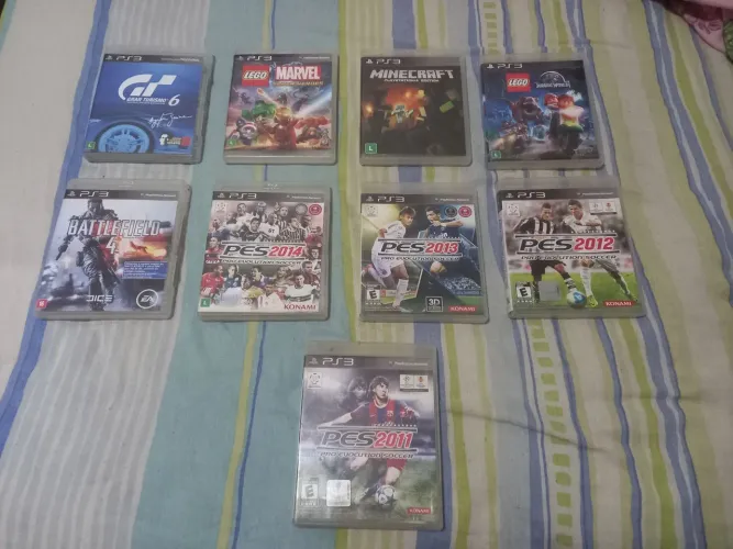 Lote de 09 jogos de PS3 Funcionando perfeitamente