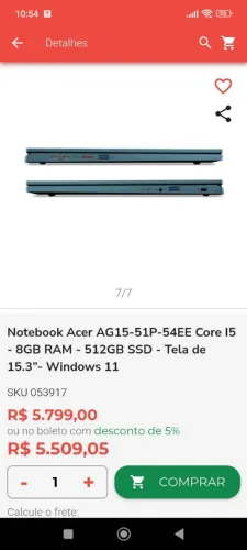 Vendo notebook 3 meses de uso estou vendendo pq comprei um pc