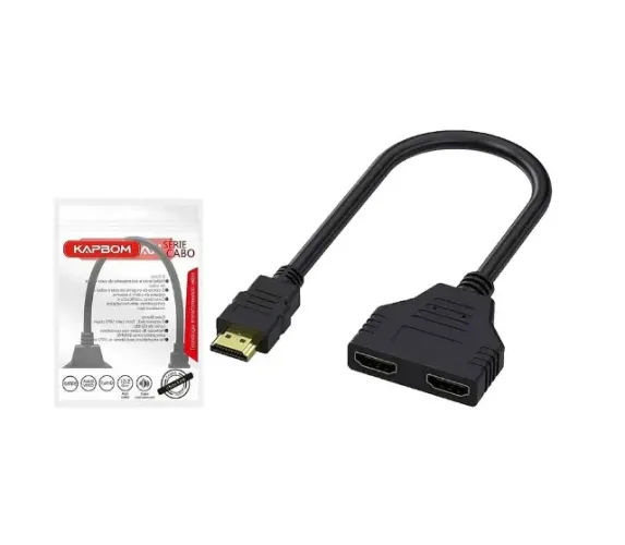 Splitter Duplicador HDMI 1 Entrada 2 Saídas Kapbom