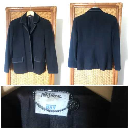 Blazer Prêto em lã cashmere NKSTORE