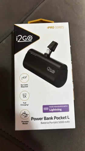 Carregador portátil power bank pocket i2go 5000mah lightning preto