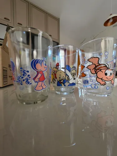 3 Copos requeijão Danone anos 90