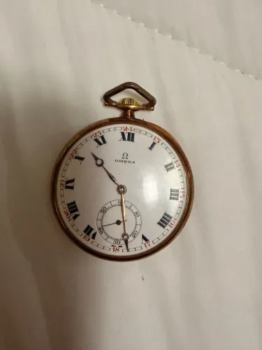 Relógio de Bolso Omega Antigo Ouro - Caixa com Marcação 750 (18k)