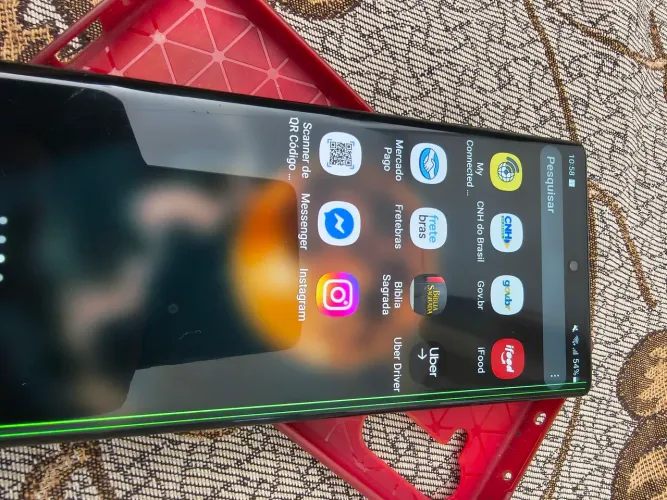 Celular Samsung Galaxy note 10 ,com esse defeito na tela mas funciona perfeitamente