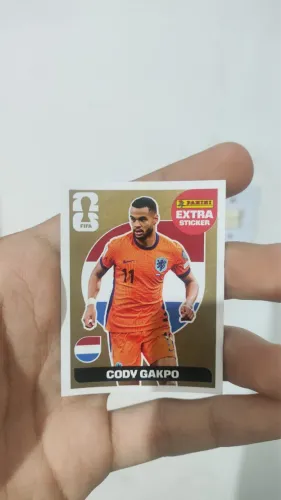 FIGURINHA CODY GAKPO GOLD DOURADO EXTRA STICKER ORIGINAL
