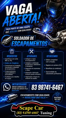 VAGA DE EMPREGO SOLDADOR 