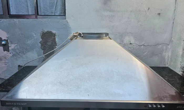 depurador/exaustor de ar de cozinha em aço inoxidável