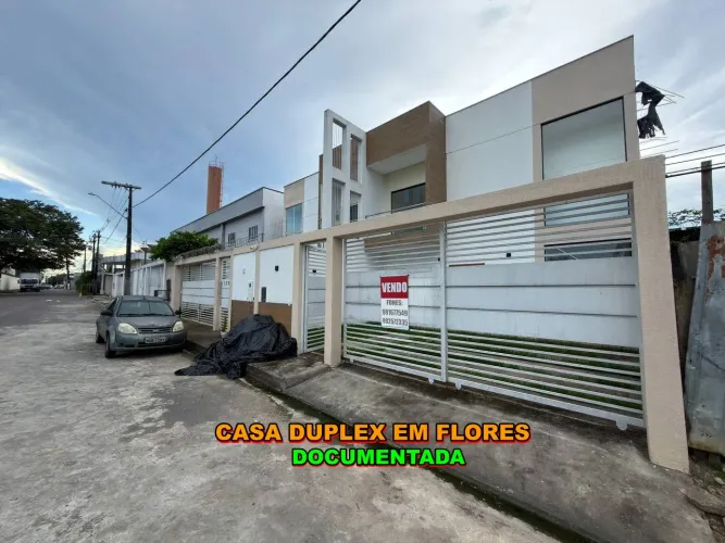 CASA EM FLORES / AV NILTON LINS DUPLEX 2 SUÍTES COM SALA ÍNTIMA E 2 VAGAS
