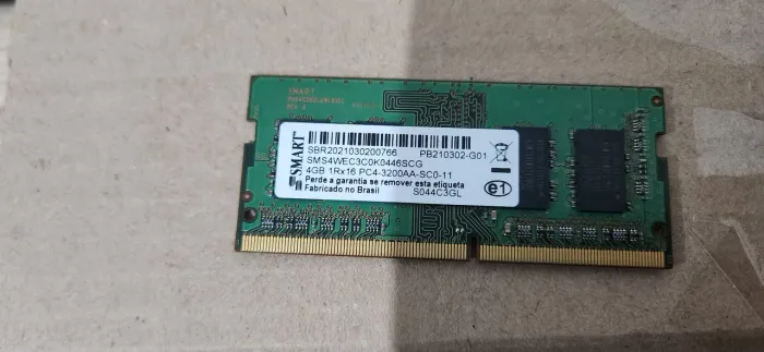 Memória RAM DDR4 3200 4G SMART