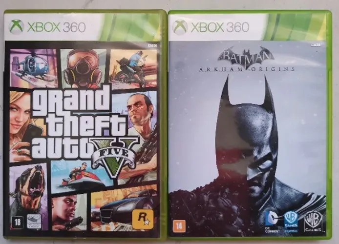 2 Jogos Cd Grand Theft Auto Five Batman Original Xbox 360