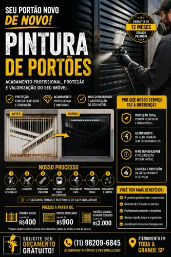 Seu portão pode voltar a ter aparência de novo!