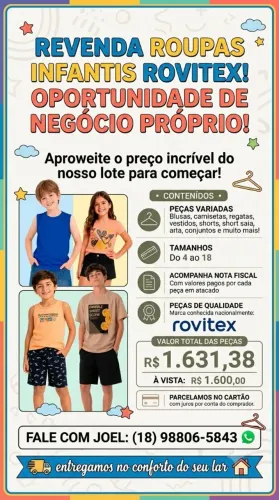 Outlet infantil ? 62 peças exclusivas ?