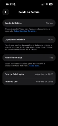 Vendo um iPhone 16 três mês de uso 