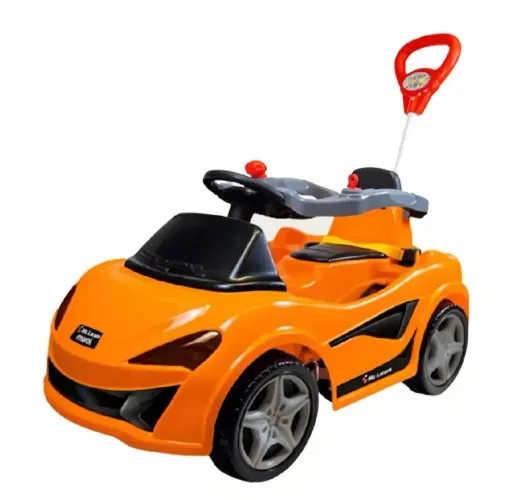 Quadriciclo carrinho andador empurrador antiderrapante Maral cor laranja 