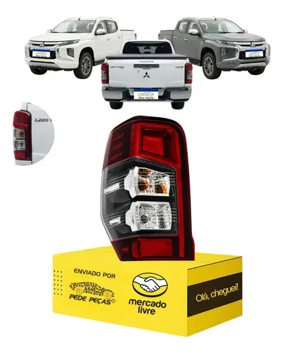 Lanterna L200 Triton 2021 2022 23 A 2025 C/led C/reator Le Esquerdo/motorista Fume