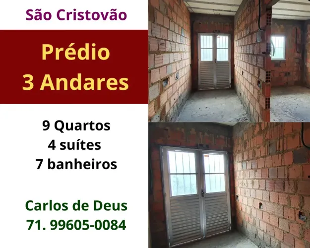 Prédio 3 andares ,9 Quartos, 4 Suítes, 225m², Vila Verde,, São Cristovão..