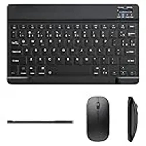 Teclado E Mouse Bluetooth Recarregáveis para tablet e ipad