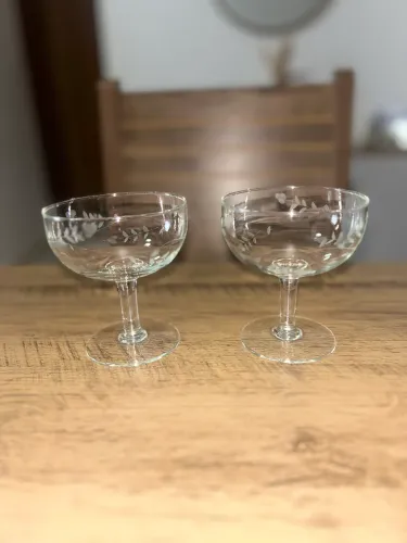? Duas taças de cristal vintage dos anos 60 