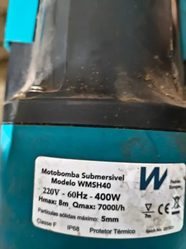 Bomba 220 V valor de 350 reais 