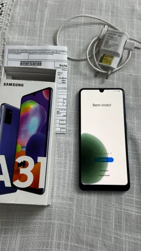 Samsung a31, com caixa, nota fiscal