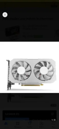 Placa de Vídeo AMD Radeon Branca RX 580 16gb ddr5