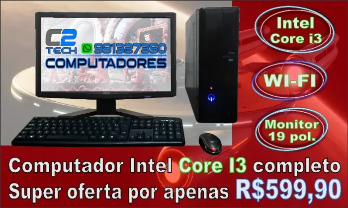 Computador core i3 completo.