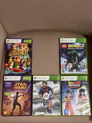 Lote de jogos XBOX 360 - Dragon Ball Z Budokai HD Collection, Lego Batman 3, FIFA 13, 
