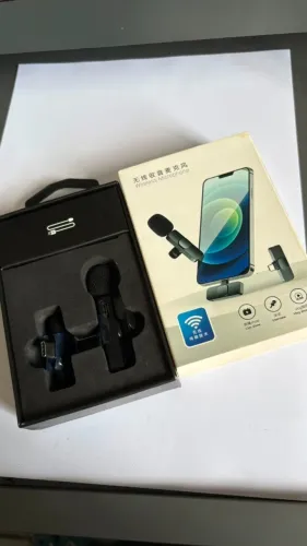 Microfone de Lapela Sem-Fio tipo USB-C
