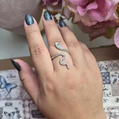 Anel Serpente Brilhante