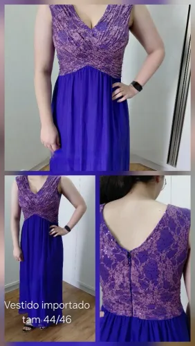 Vestido bordado com lantejoula feminino desapego