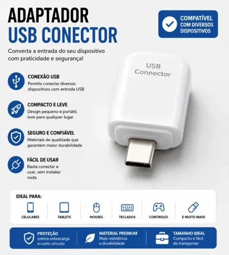 Kit com 3 Adaptador conversor original Samsung usb para micro v8