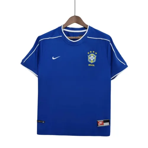 Camisa do brasil reserva 1998 azul