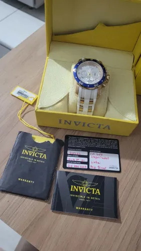 RELÓGIO INVICTA PRO DRIVER BRANCO ORIGINAL 