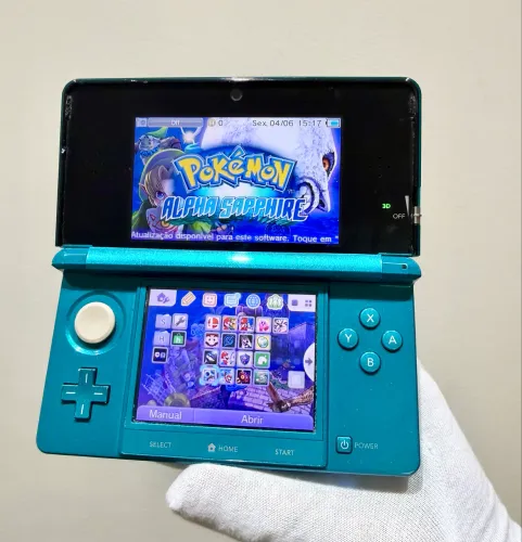 Nintendo 3ds Aqua Blue Desbloqueado 32 GB Reservado- Envio Olx Pay