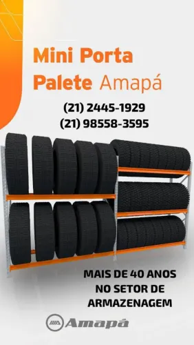 Estante Industrial ( Mini Porta Pallet / Palete ) Metalúrgica Amapá | A partir de 599,