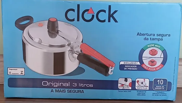 Panela pressão clock 3 litros novo na caixa