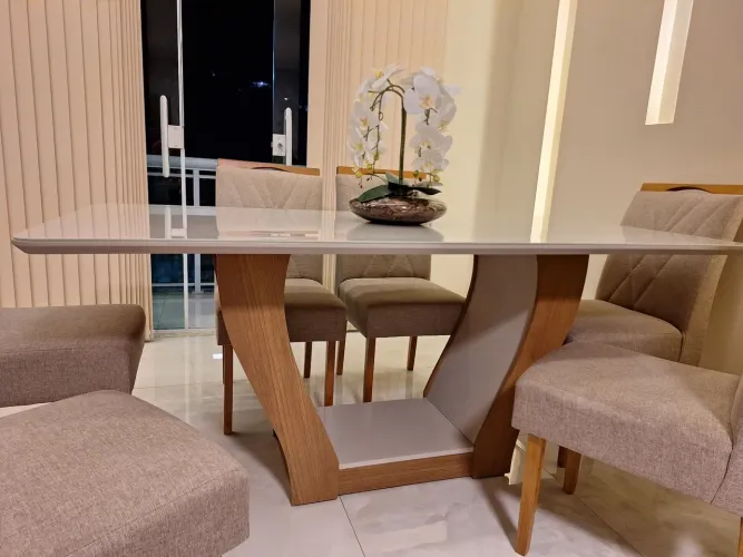 Arranjo Centro De Mesa Orquídeas Artificiais Brancas Completo