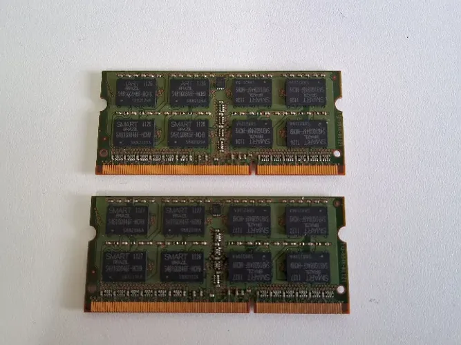 Memória para notebook 4Gb (2gb+2gb) são dois (2) pentes de memória