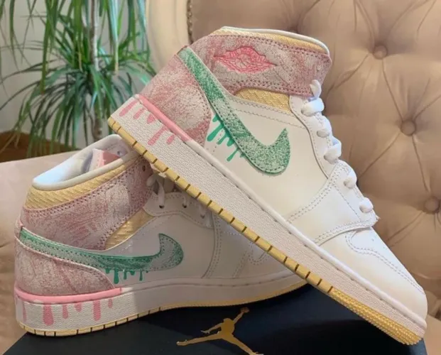 tênis nike air jordan 1 mid paint