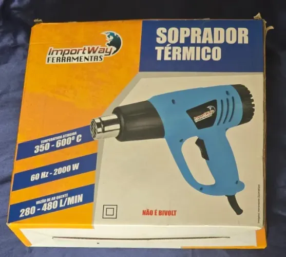 Soprador Térmico 2000W com 2 velocidades, 127 110 volt