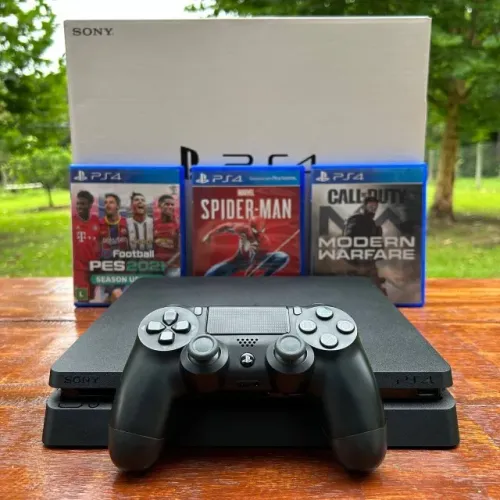 Console PlayStation 4 Slim 1TB com Controle Original e Caixa