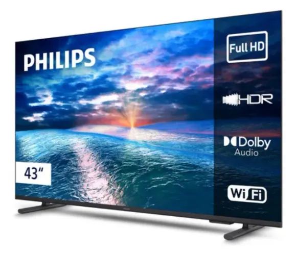 Smart TV Philips 43" Full HD 43PFG6910/78, Wi-fi, Lacrada, Loja Física, 1 Ano Garantia