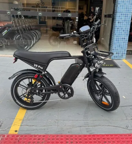 Bicicleta elétrica V8 pro modelo 2027 com som6