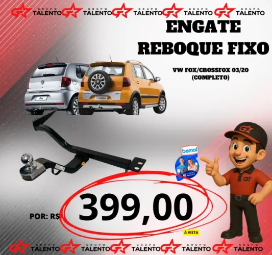 ENGATE REBOQUE FIXO FOX CROSSFOX