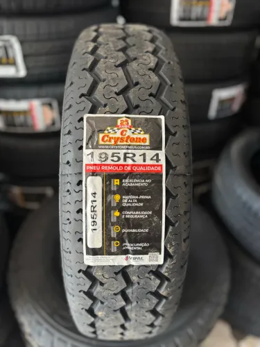 Pneu 195 R14 C carga Remold Crystone (instalação grátis)