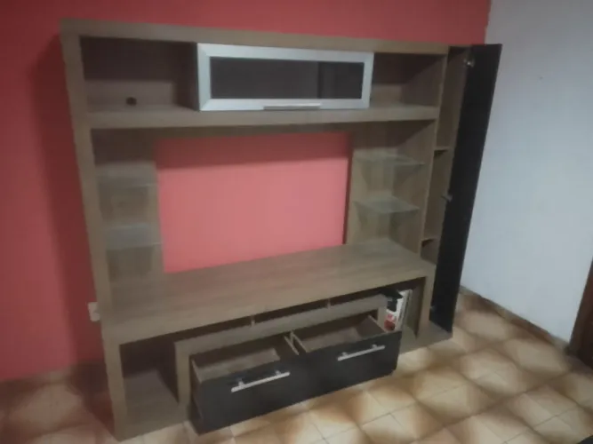 Estante" Tv "com Portas e Gavetas