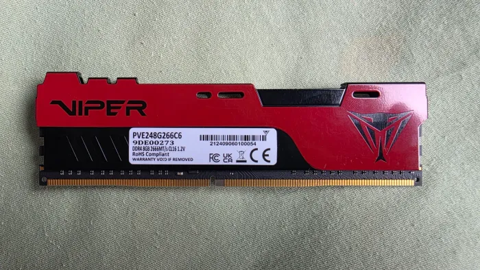 Memória RAM DDR4 8gb Viper xmp cl1.6 2666mhz