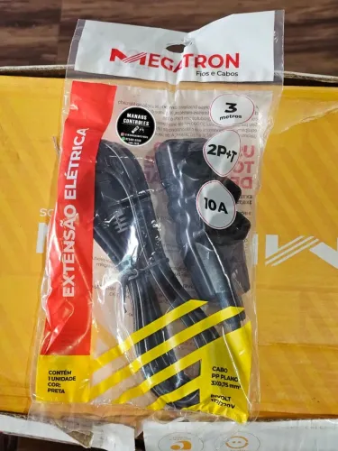 Extensão Elétrica 3 metros ( 2P + T )
