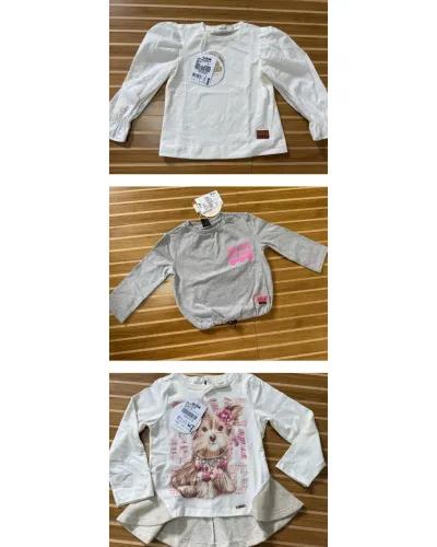 Lote blusa bata infantil anime com etiqueta