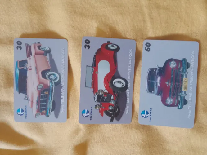 Cartões telefonicos tema carros antigos